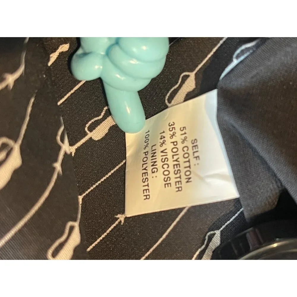 Kate Unger Button Collar Retro Cape Jacket Herringbone Black White Size 10 - Picture 6 of 7